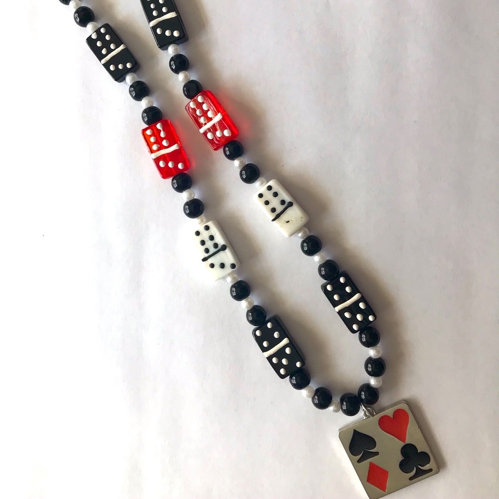 Domino necklace- handmade